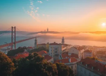 Sunrise over Historic Lisbon
