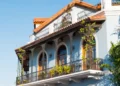 beautiful house facade, historic building exterior - Casco Viejo, Panama City,