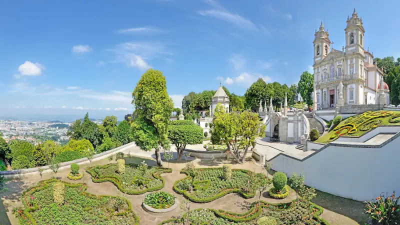 Famous sanctuary (Bom Jesus do Monte) in Braga, Portugal