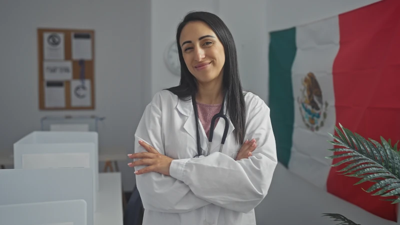 young mexican woman doctor
