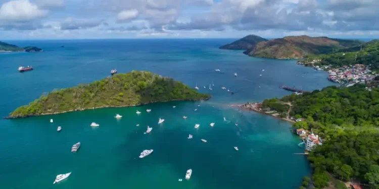 Taboga Island, also known as the "Island of Flowers", is a volcanic island in the Gulf of Panama. It is a tourist destination , about 20km from Panama City,Panama.