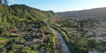 Caldera River in the town of Boquete, Panama