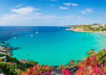 Rena Bianca beach, north Sardinia island, Italy