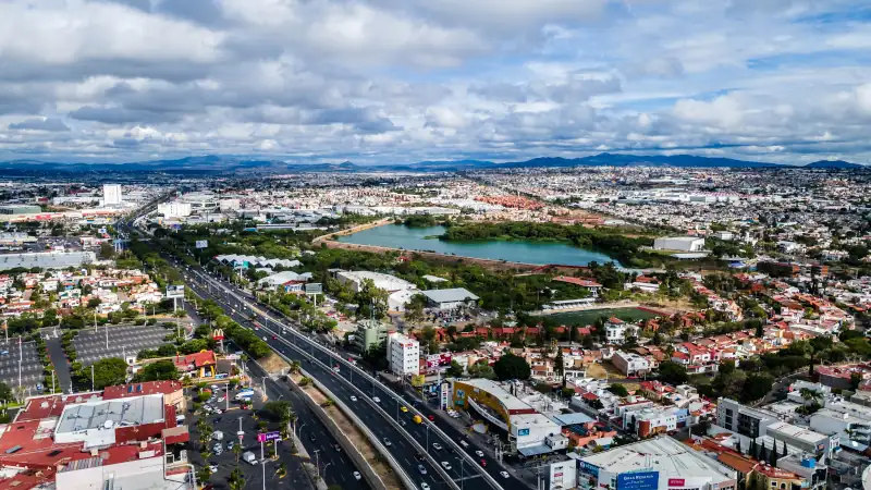 An aerial view of Queretaro City, Mexico.