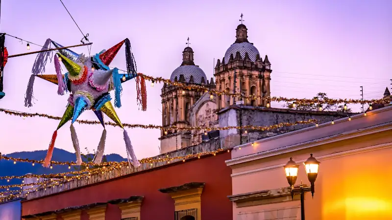 Colorful Mexican Pinata Street Santa Domingo Guzman Oaxaca Mexico