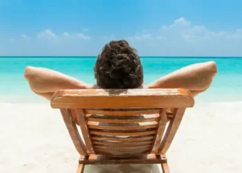 Man relaxing on beach