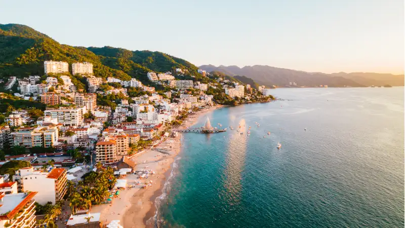 Stunning view of the Puerto Vallarta pier