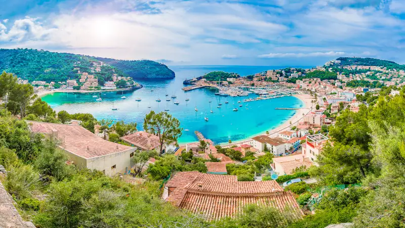 Panoramic view of the Spanish coast