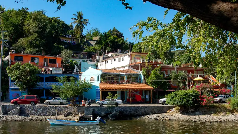 river and boats in zihuatenejo