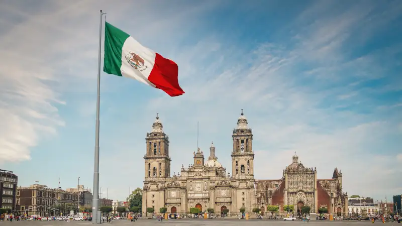 Zocalo Square and Mexico City Cathedral