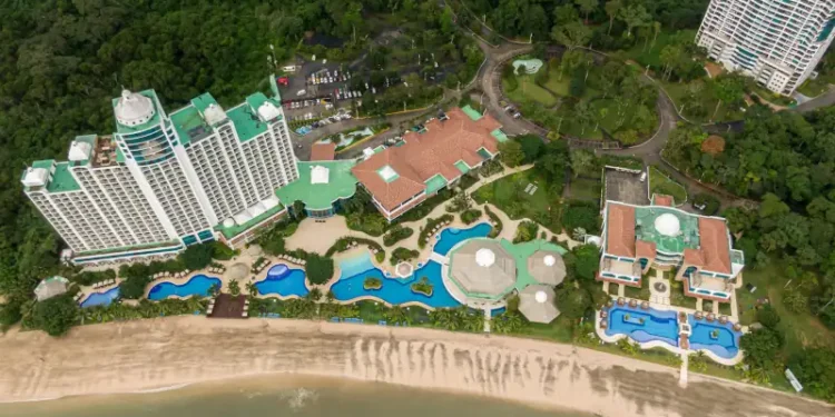 Beautiful aerial view of Playa Bonita Panama