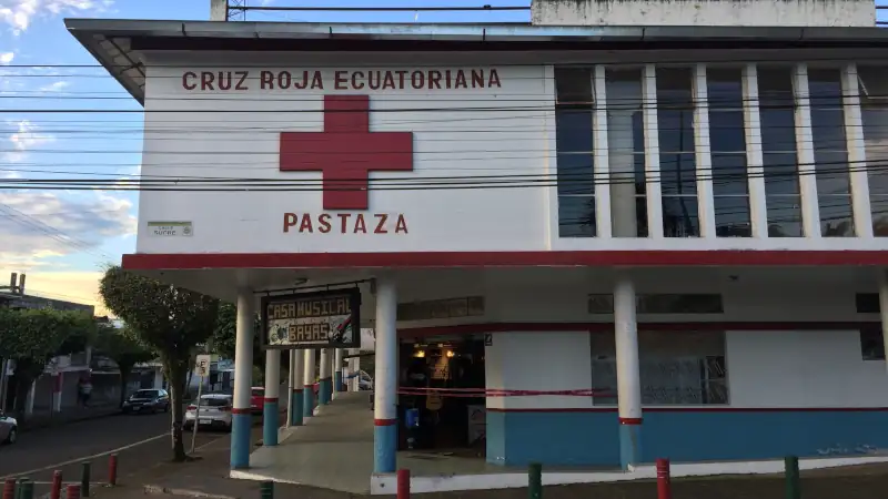 Red Cross or Cruz Roja in Ecuador, symbolizing healthcare services.