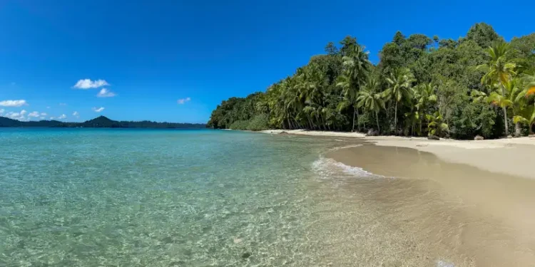Tropical beach at Coiba Island, Panama