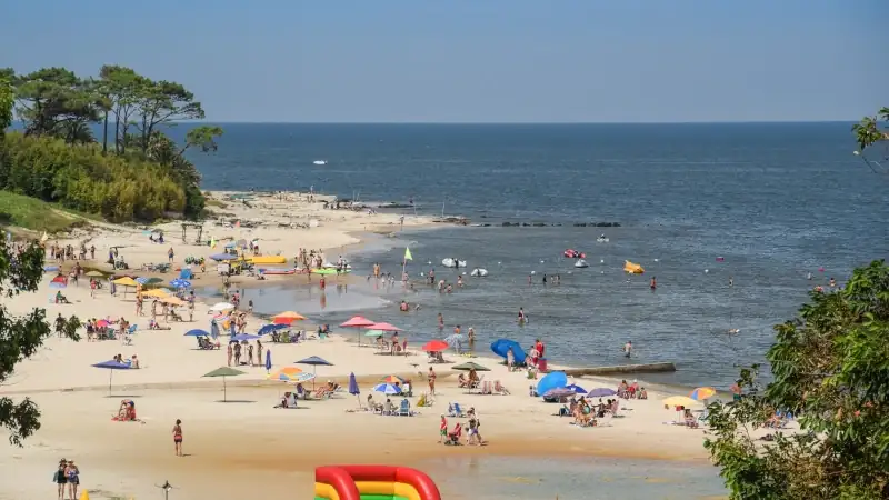 Scenic view of Atlántida beach in Canelones, Uruguay.