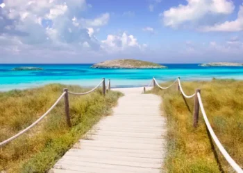 beach way to Illetas paradise beach Formentera