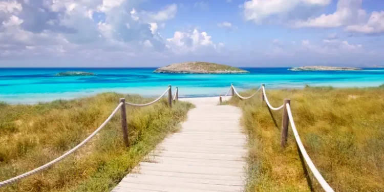 beach way to Illetas paradise beach Formentera