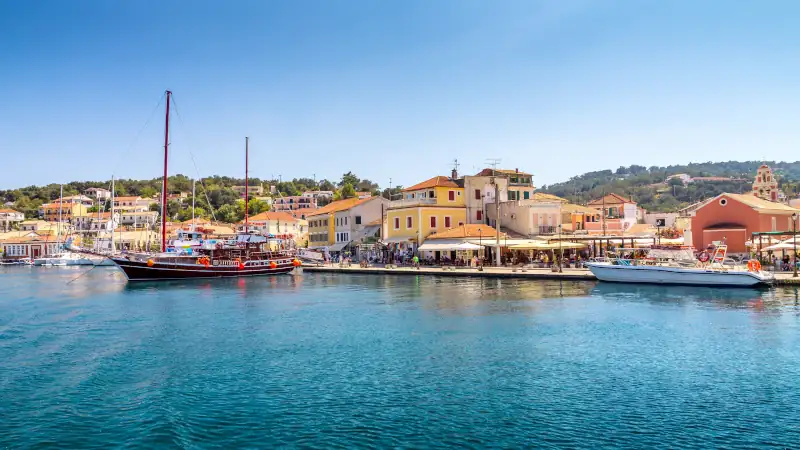 The port of Gaios, the capital of the Greek island of Paxos