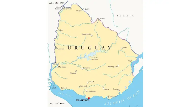 uruguay map