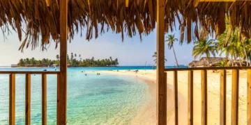 Beautiful San Blas Island at politically autonomous Guna territory in Panama.