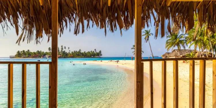 Beautiful San Blas Island at politically autonomous Guna territory in Panama.