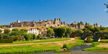 The ancient Citte of Carcassonne in France