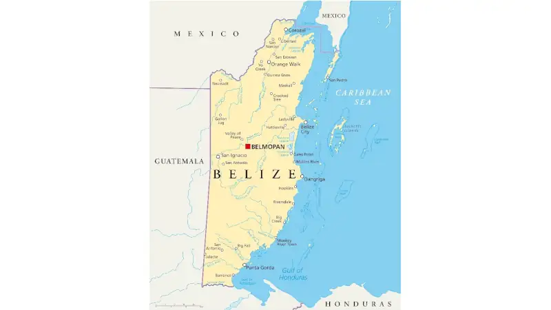 belize map