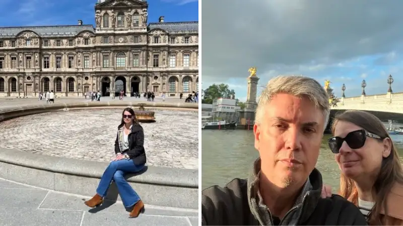 lief and kathleen in paris selfie