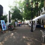 Paintings for sale on the street in the Dominican Republic.