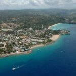 Aerial view of Sousa, Dominican Republic.