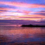 A purple and orange sunset over Lake Nicaragua.