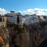 Houses on the edge of Ronda Gorge, Spain.