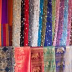 Traditional Thai silks and scarves.