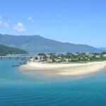 The blue waters of the Vietnamese coast.