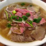 Vietnamese Pho beef noodle soup.