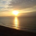 Sunset in beach in Ecuador