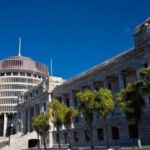 The Beehive, the Executive Wing of New Zealand Parliament Buildings