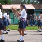 Students Playing On Patriotic Parades