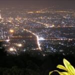 A city in Thailand at night