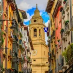 Catedral de Santa Maria la Real, 15th Century Gothic church, Neoclassical facade designed by Ventura Rodriguez in 1783 in Pamplona, Spain