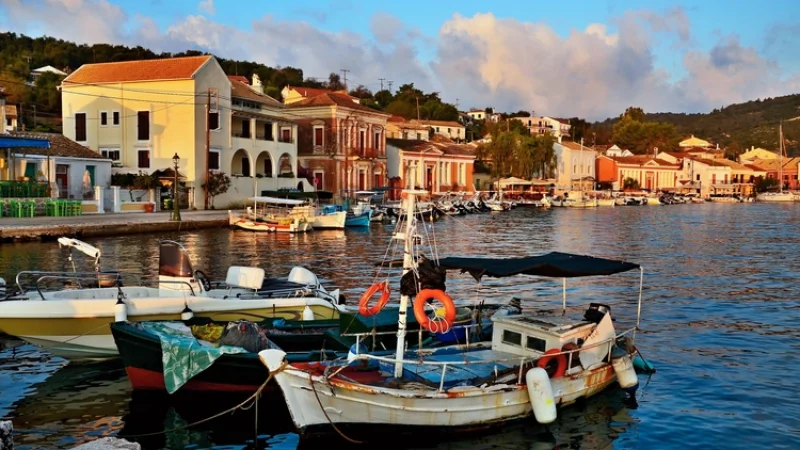 Sunny afternoon in a port of Greece's Paxos. Live And Retire In Paxos