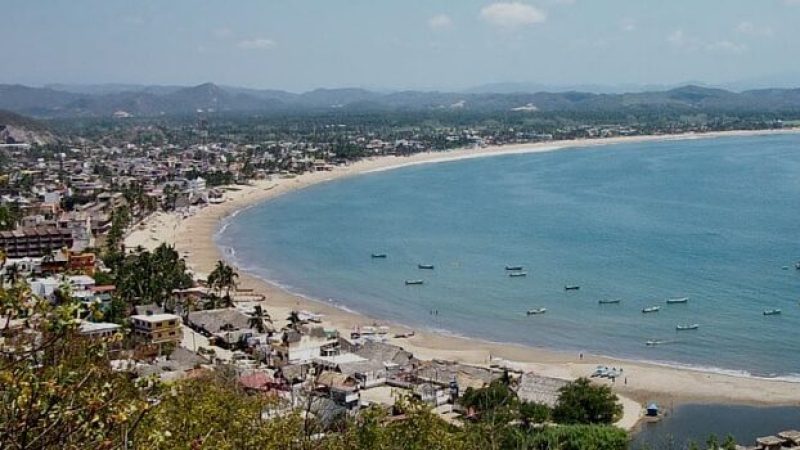 Aerial view of Bahia de Navidad