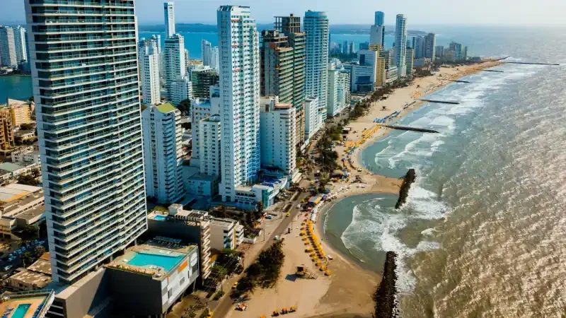 Bocagrande in Cartagena, Colombia — a coastal area with high-rises and popular beaches.