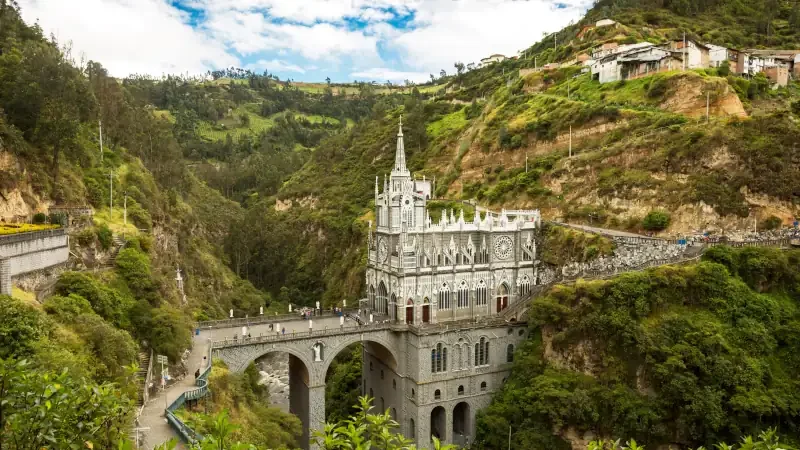 Las Lajas riverside church in Ipiales, Colombia