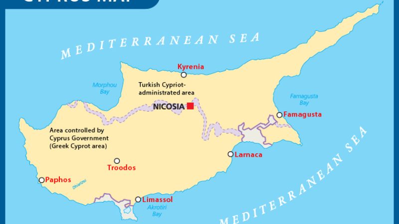 A map of Cyprus