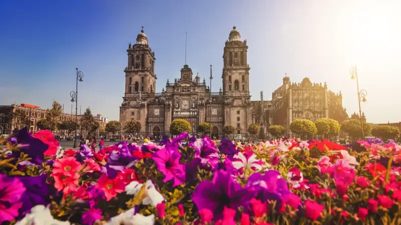Metropolitan Cathedral Maria de Assunção in Zocalo, Center of Mexico City