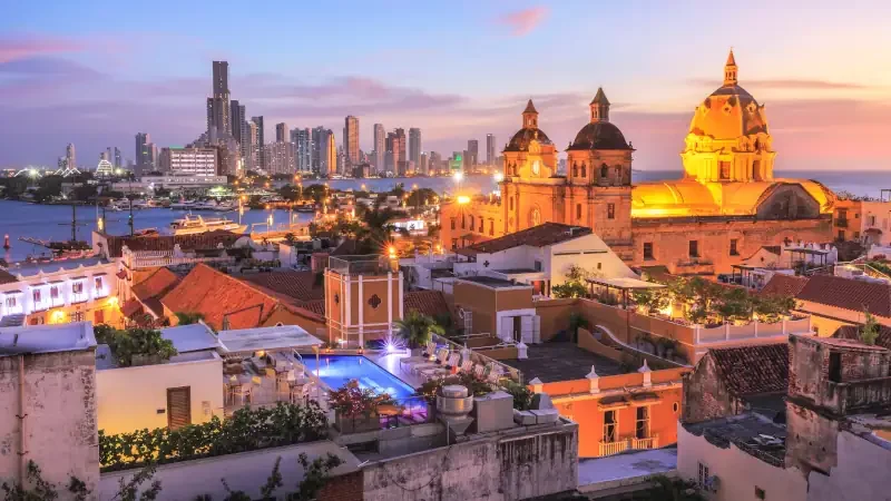 Night View of Cartagena de Indias, Colombia