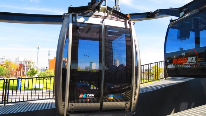 A cable car in Puebla, Mexico