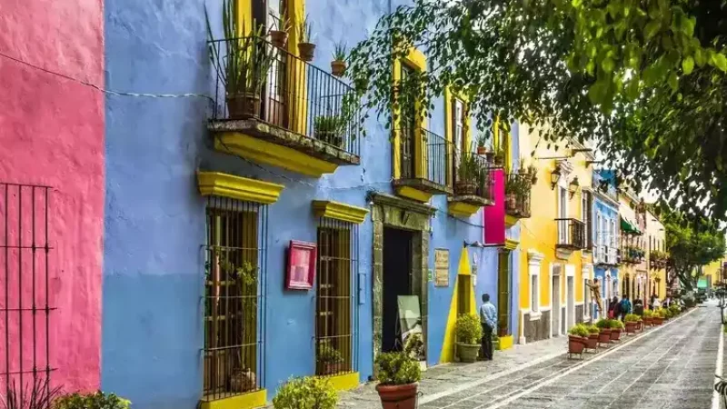 Colorful houses in Mexico. property in mexico real estate in mexico
