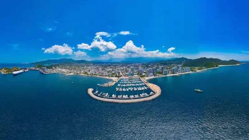 Santa Marta bay in Colombia